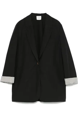 ALYSI Jacka, Dam, M, Randig Poplin Blazer