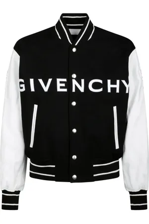 Givenchy Jacka, Herr, M, Svart Bomberjacka med Randig Kant