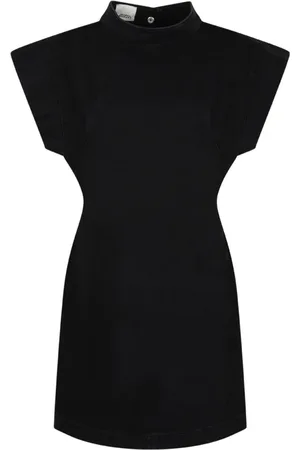 Isabel Marant Klänning, Dam, M, Denim, Svart Nina Klänning, Stretch Denim, Ärmlös