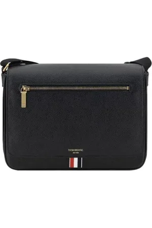 Thom Browne Väska, Herr, ONE Size, Läder, Läder axelväska med magnetisk klaff