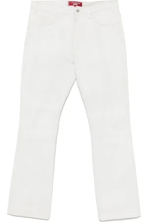 JUNYA WATANABE Jeans, Herr, L, Vita Byxor med Klassisk Stil
