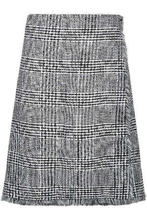 Burberry Kjol, Dam, S, Nylon, Warped Houndstooth Kilt Kjol