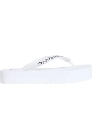 Calvin Klein Skor, Dam, 38 EU, Vita Flatform Flip Flops