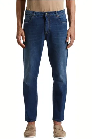 PESERICO SIGN Jeans, Herr, XL, Bomull, 5-ficks denim i stretch bomullstwill