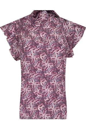 Isabel Marant Blusar & Skjortor , Dam, S, Mauve Valency Top med Volanger
