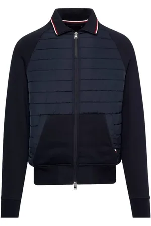 Tommy Hilfiger Jacka, Herr, S, Vadderad Sweatshirt Krage Öken Himmel