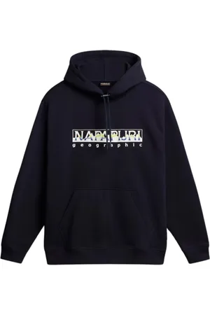 Napapijri Sweatshirts & Hoodies, Herr, XL, Bomull, Blå Telemark Bomullshoodie
