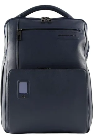 Piquadro Väska, Herr, ONE Size, Läder, Blå läder laptop ryggsäck affärsstil