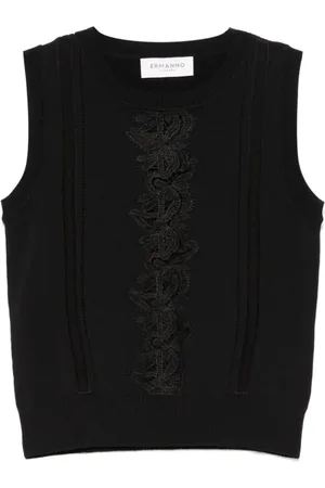 ERMANNO SCERVINO Topp, Dam, M, Elegant Spetsdetalj Topp