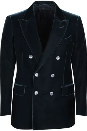 Tom Ford Jacka, Herr, M, Petrol Green Double Breasted Blazer