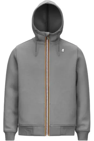 K-Way Sweatshirts & Hoodies, Herr, S, Polyester, Lättvikts Scuba Jacka Utomhus Sport Grå Herr