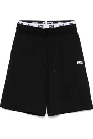 GCDS Shorts, Herr, L, Bomull, Essentiella Bermuda Shorts med elastisk midja och logotyp
