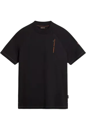 Napapijri Topp, Herr, XL, Bomull, Svart Bomull Kortärmad T-shirt