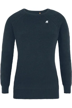 K-Way Stickade tröjor & koftor, Dam, S, Bomull, Blå Cardigan Stitch Woman Estelle