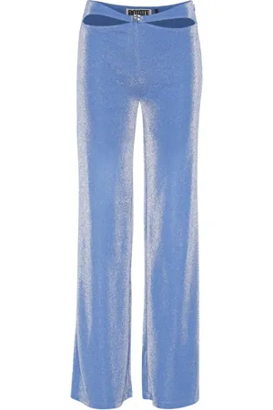 ROTATE Byxor, Dam, L, Metallic Jersey Byxor, Riviera Stil