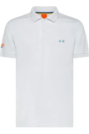 sun68 Topp, Herr, M, Bomull, Vit Bomull Polo Logo Strand Skjorta