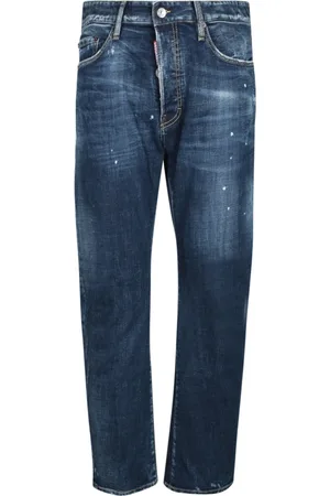 Dsquared2 Jeans, Herr, XL, Blå Jeans Skräddarsydd Passform Casual Stil