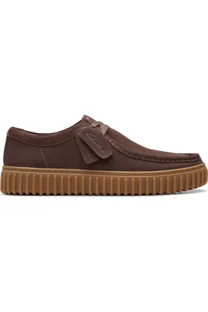 Clarks Skor, Herr, 41 EU, Läder, Mörkbruna Fritidssneakers