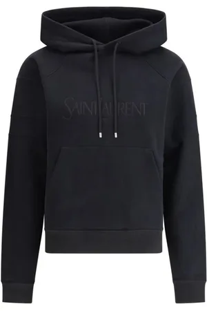 Saint Laurent Sweatshirts & Hoodies, Dam, S, Logo Broderad Hoodie