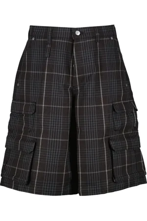 Dior Shorts, Herr, M, Bomull, Rutig rak skär bomullsbyxor