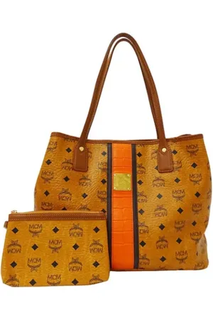 MCM Pre-owned, Dam, ONE Size, Pre-owned Canvas axelremsvskor