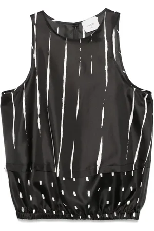 ALYSI Topp, Dam, L, Donna Top med Linjer & Dots