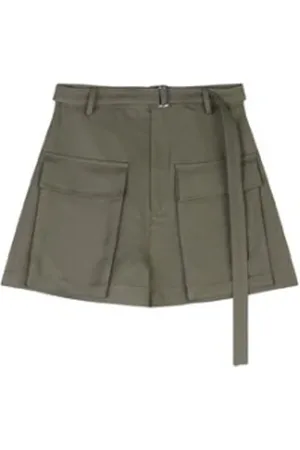 TELA Shorts, Dam, S, Linne, Grön Viskos och Linne Bermuda Shorts