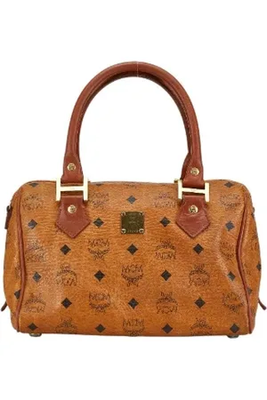 MCM Pre-owned, Dam, ONE Size, Pre-owned handväska i canvas