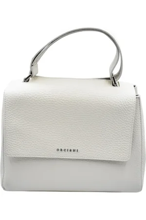 Orciani Väska, Dam, ONE Size, Läder, Ivory Handväska Statement Stil