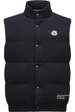 Moncler Jacka, Herr, M, Bomull, Bomull Ned Vest med Snap Button Stängning