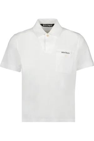 Palm Angels Topp, Herr, M, Bomull, Klassisk Polo Tröja med Logotyptryck
