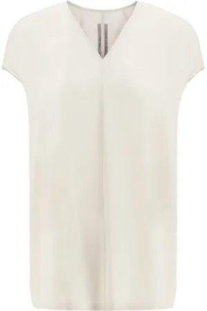 Rick Owens Blusar & Skjortor , Dam, M, Silke V-ringad Topp