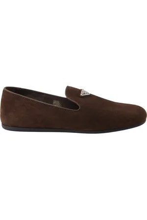 Prada Skor, Herr, 42 EU, Mocka, Slip-on loafers i mocka