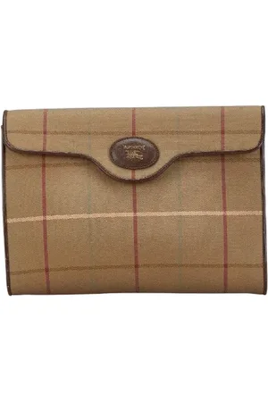 Burberry Pre-owned, Dam, ONE Size, Pre-owned Canvas kuvertvskor