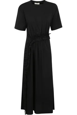 ULLA JOHNSON Klänning, Dam, S, Chiffong, Chiffon Ruffle Midi Klänning