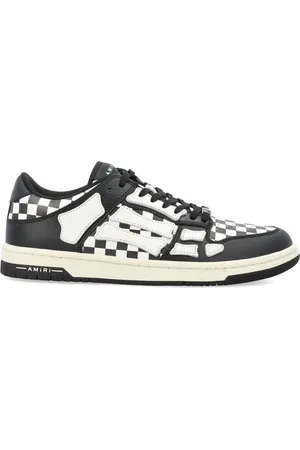 AMIRI Skor, Herr, 44 EU, Läder, Svart Vit Skelett Topp Låga Sneakers