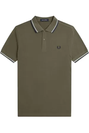 Fred Perry Topp, Herr, XL, Bomull, Randig Ribbad Bomullspolotröja
