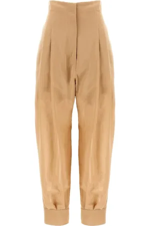 Serafini Byxor, Dam, S, Beige Etamine Byxor med Fantasimönster