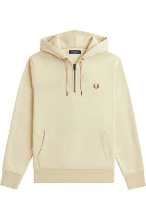 Fred Perry Sweatshirts & Hoodies, Herr, L, Bomull, Halv-Zip Hoodie