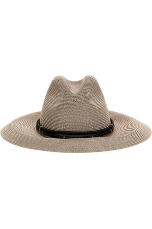 Brunello Cucinelli Accessoarer, Dam, S, Vävd Bredbrättad Hatt