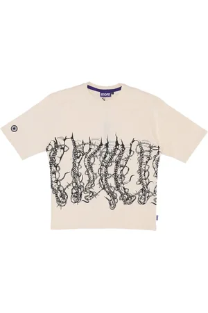 Octopus Topp, Herr, XL, Bomull, Taggtråd Choke Tee Kräm