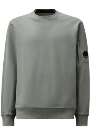 C.P. Company Sweatshirts & Hoodies, Herr, L, Bomull, Diagonal Textur Linssweatshirt