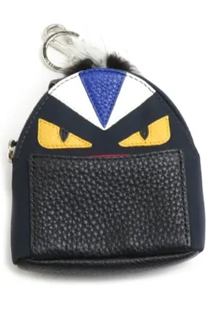 Fendi Pre-owned, Herr, ONE Size, Läder, Pre-owned Laeder nyckelhllare