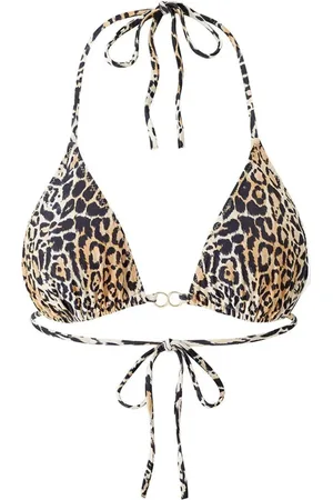 Melissa Odabash Badkläder, Dam, S, Cheetah Bikini Top med Guld Trims