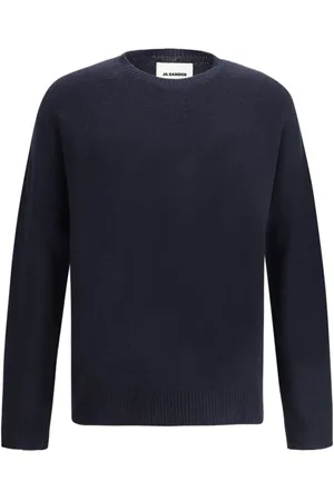 Jil Sander Stickade tröjor & koftor, Herr, S, Sömlös Ulltröja med Monokromt Mönster