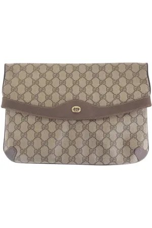 Gucci Pre-owned, Herr, ONE Size, Läder, Pre-owned Canvas kuvertvskor
