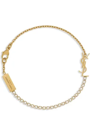 Saint Laurent Accessoarer, Dam, M, Kristallkedja med YSL-logotyp