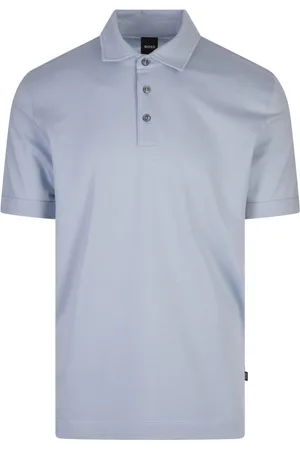 HUGO BOSS Topp, Herr, M, Bomull, Blå Bomull Herrskjorta