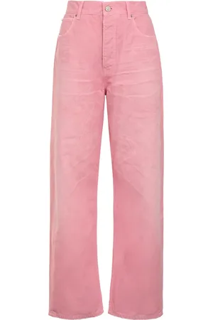 Balenciaga Jeans, Dam, S, Bomull, Slitna Wide-leg Jeans Unisex Linje