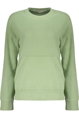 HERNO Sweatshirts & Hoodies, Dam, S, Bomull, Broderad bomulls sweatshirt med ribbade kanter